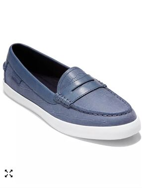 Cole Haan Nantucket Blue Leather Penny Loafer Slip-On Sneakers 8